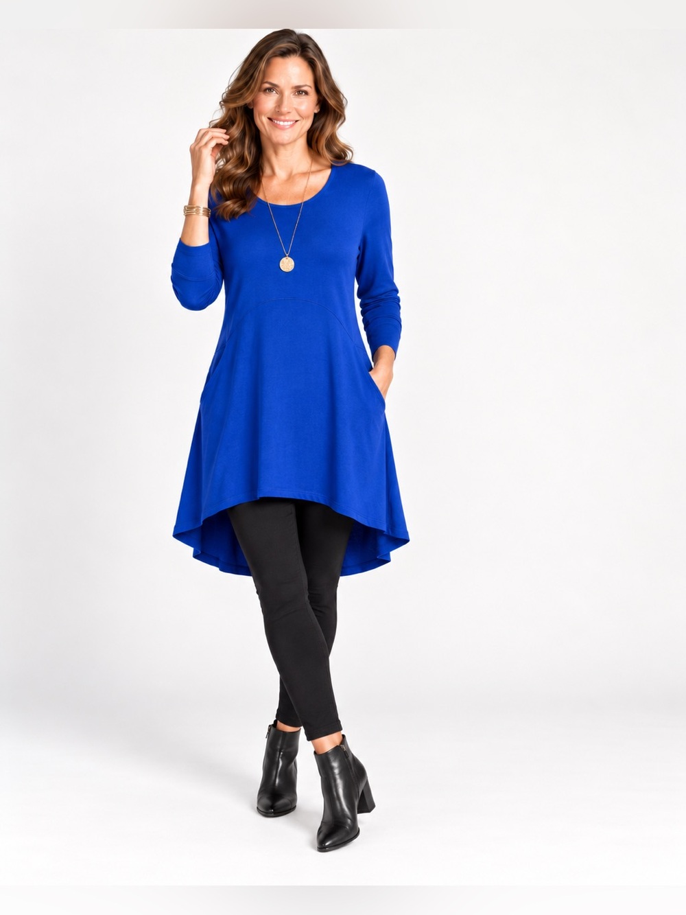 Chico’s Cobalt Blue High-Low Tunic Dress Size 2 / Large